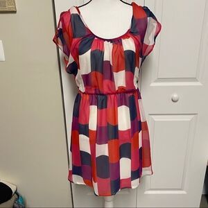 Red Camel color blocked short sleeve dress medium